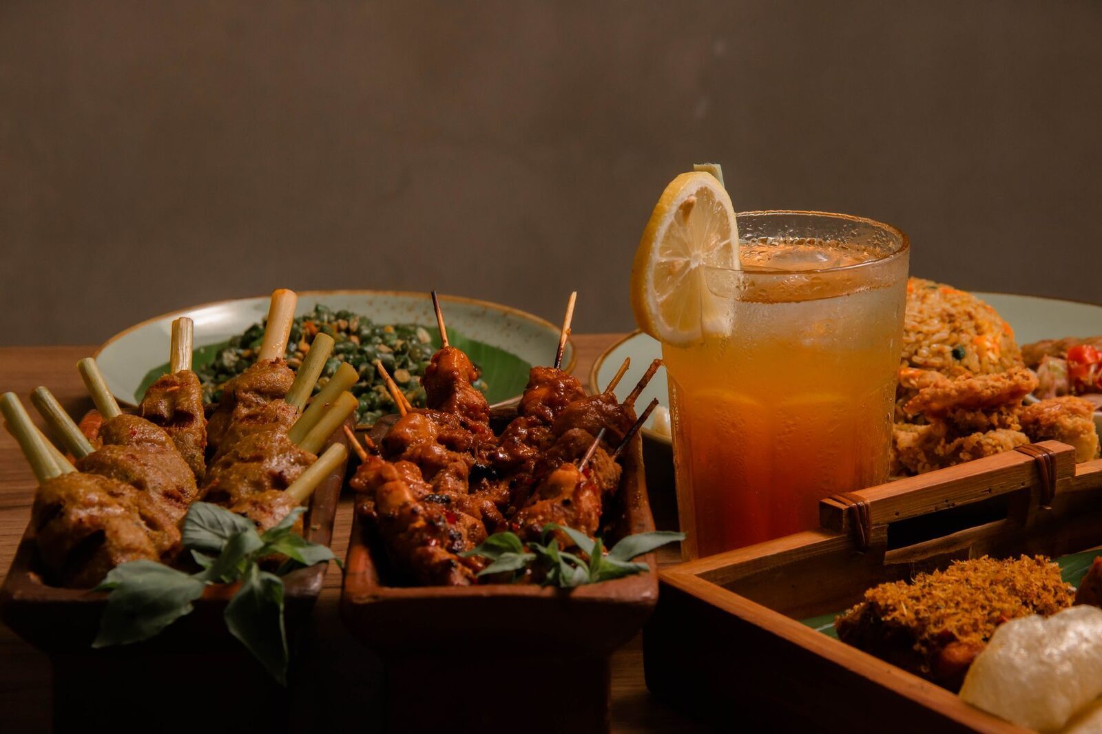 A mixed Balinese satay platter.