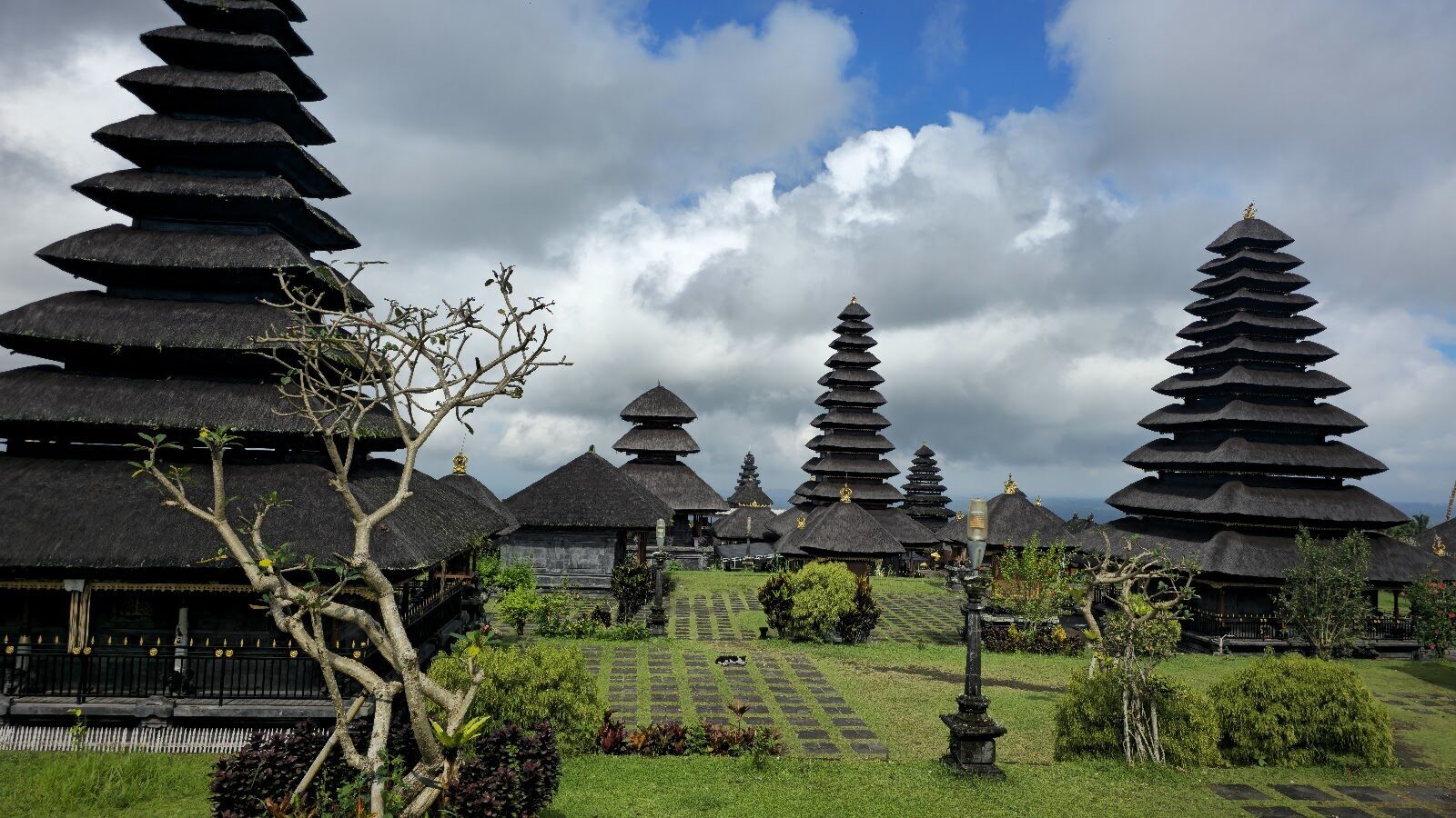 Meru towers and pavilions stepped across one of the upper courtyards.