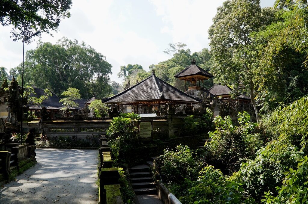 A pavilion in the temple grounds, the jungle of the gorge pressing in.