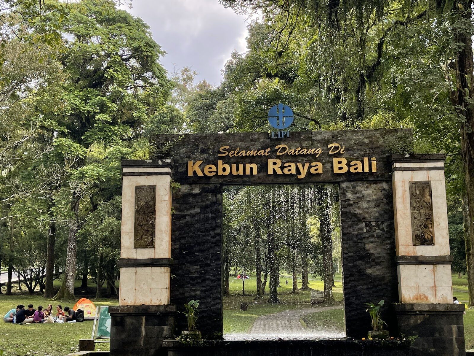 The entrance gate to the Bali Botanic Garden at Bedugul.