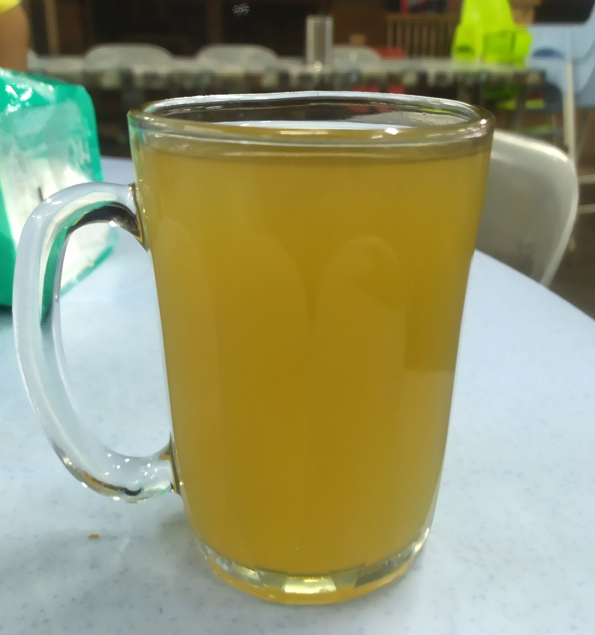 A glass of lemongrass-and-ginger herbal tea