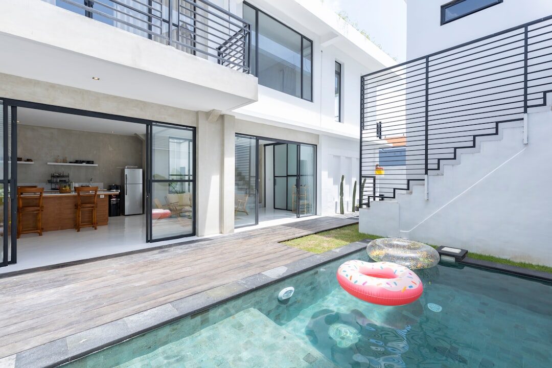 Open-plan villa living straight onto the pool deck.