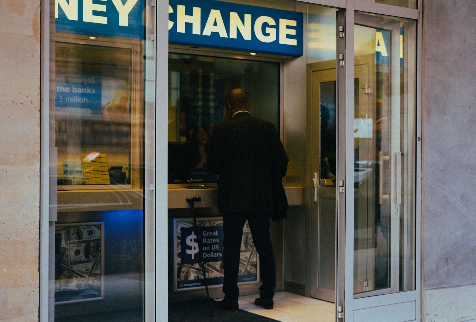 An authorized changer with a proper shopfront, not a hole in a wall down an alley.