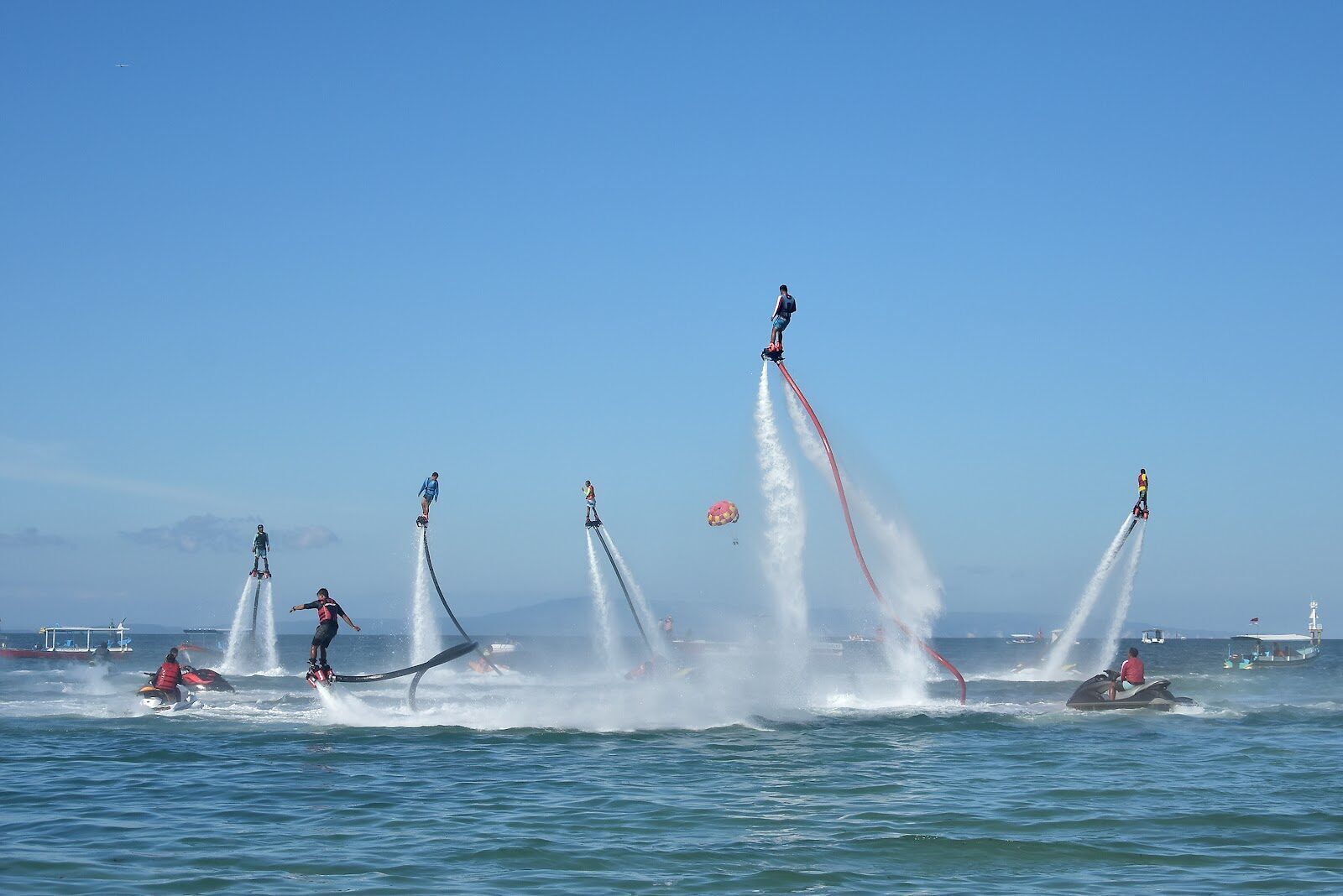 Flyboarding, one of the pricier packaged thrills on offer.