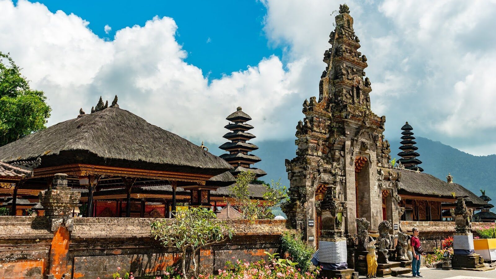 A Balinese temple gate, the kind of place where planting schedules are set at meetings rather than by a ministry.