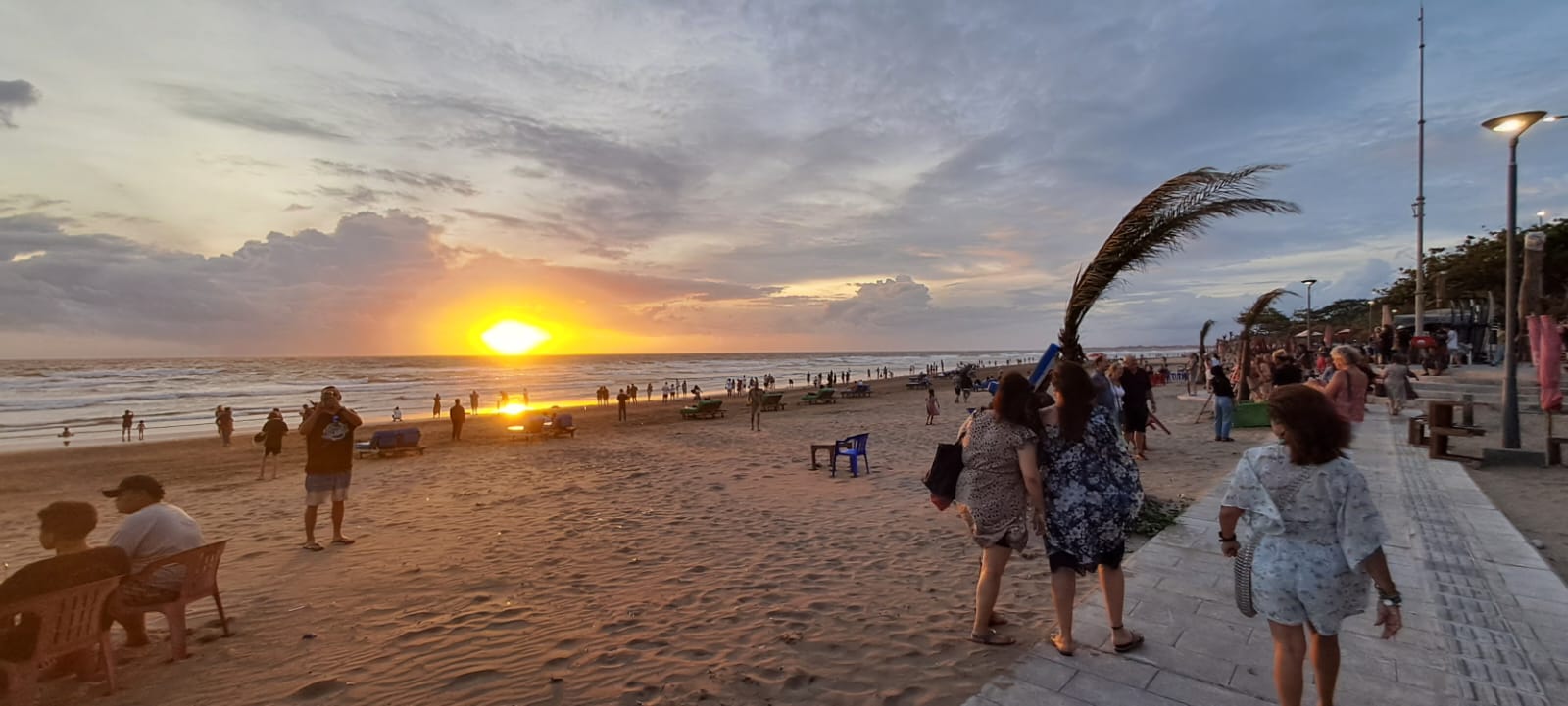 Seminyak beach in the afternoon light
