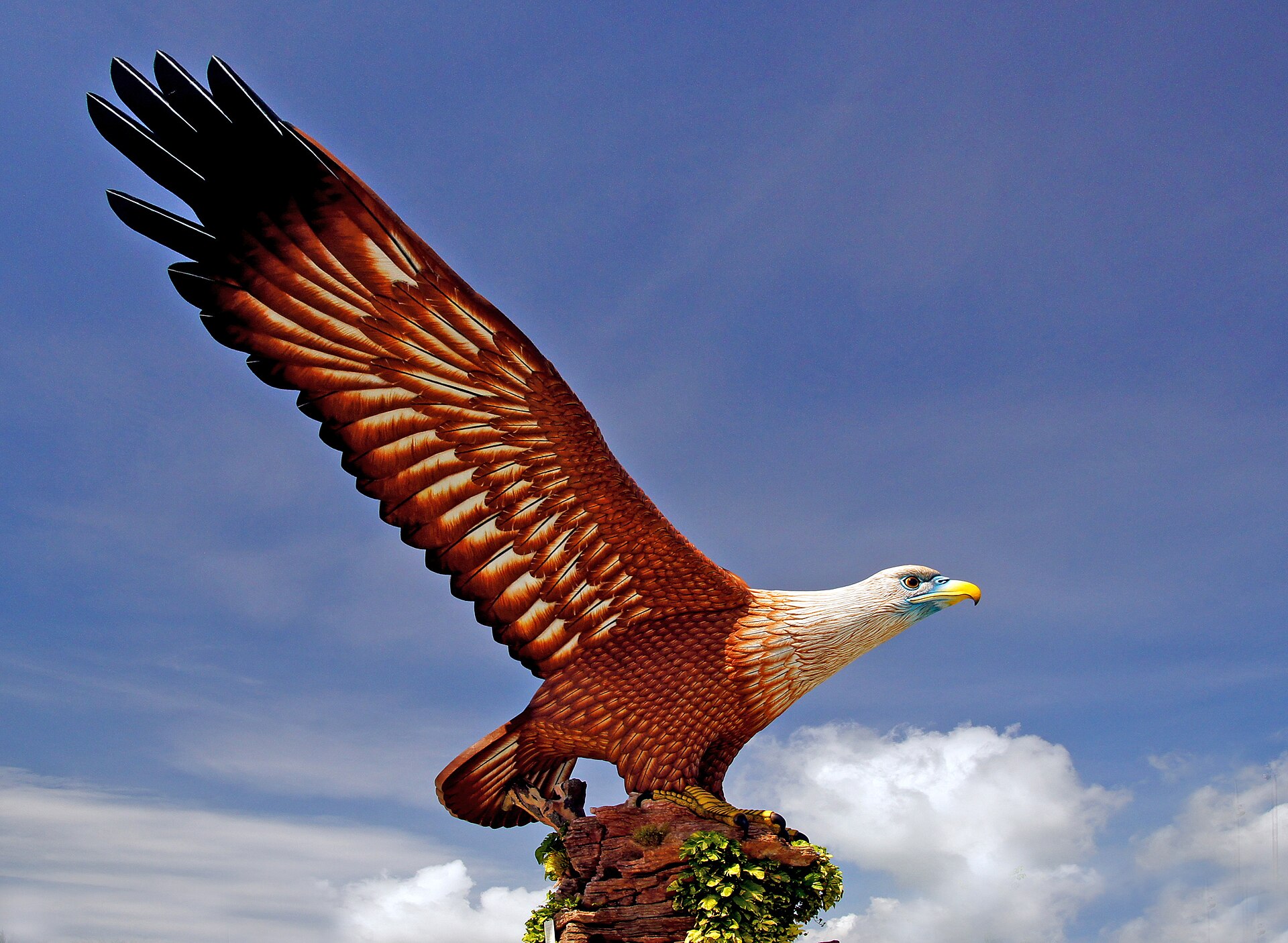 Dataran Lang, the giant eagle statue at Kuah, Langkawi's arrival landmark.